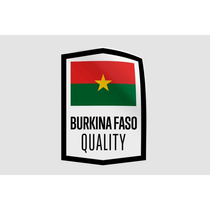 Burkina Faso Quality Label Style 2 Sticker - DecalsHouse