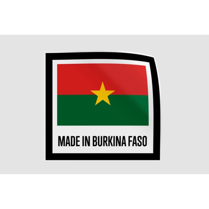 Burkina Faso Quality Label Style 3 Sticker - DecalsHouse