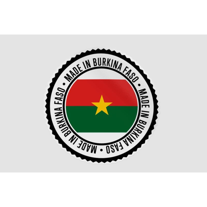 Burkina Faso Quality Label Style 4 Sticker - DecalsHouse