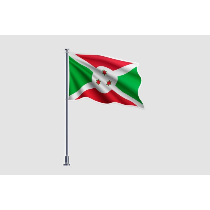 Burundi Flag Style 10 Sticker - DecalsHouse
