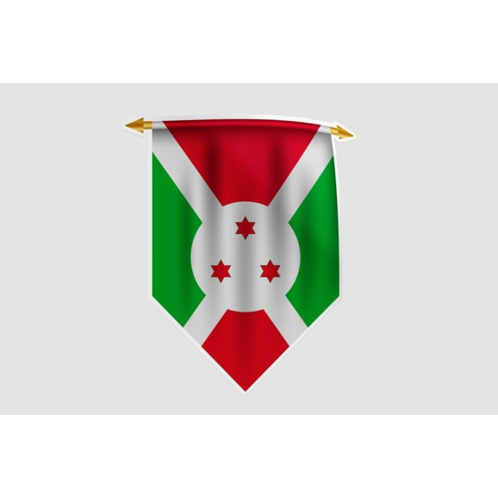 Burundi Flag Style 12 Sticker - DecalsHouse