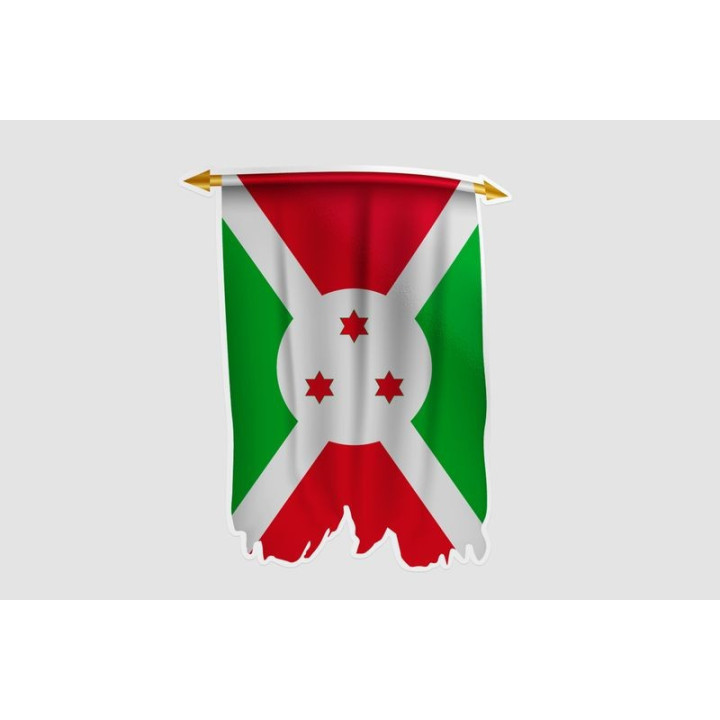 Burundi Flag Style 18 Sticker - DecalsHouse