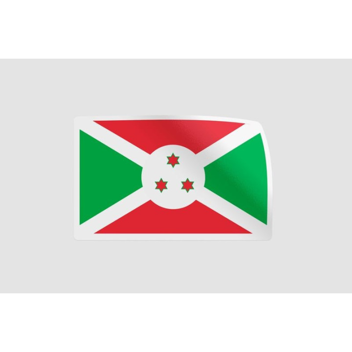 Burundi Flag Style 4 Sticker - DecalsHouse