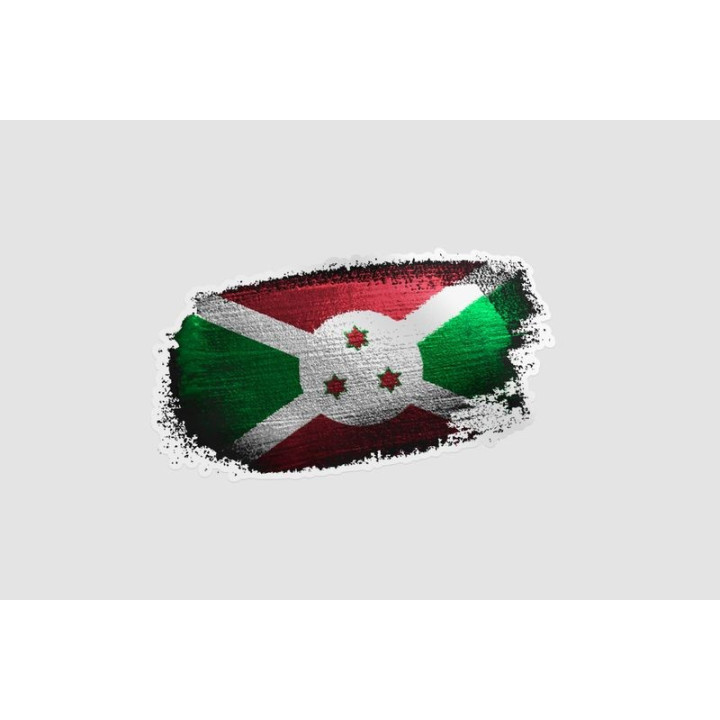 Burundi Flag Style 5 Sticker - DecalsHouse