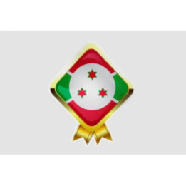 Burundi Golden Flag Badge Sticker - DecalsHouse
