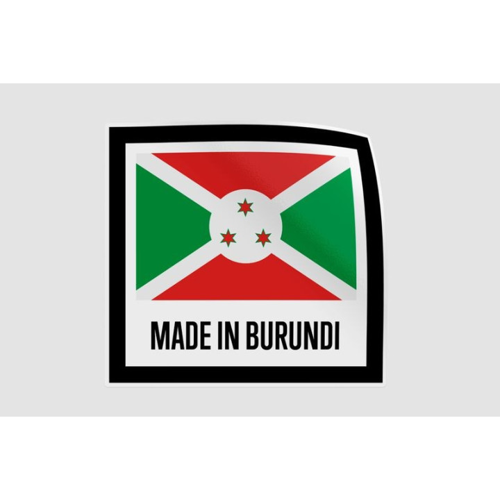 Burundi Quality Label Style 4 Sticker - DecalsHouse