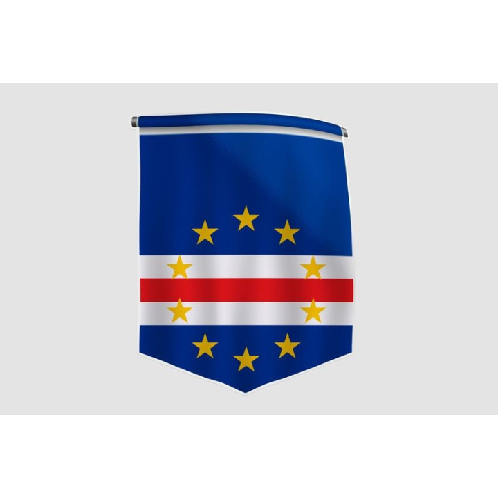 Cabo Verde Flag Style 3 Sticker - DecalsHouse