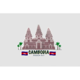 Cambodia Angkor Wat Sticker - DecalsHouse