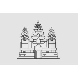 Cambodia Angkor Wat Style 3 Sticker - DecalsHouse