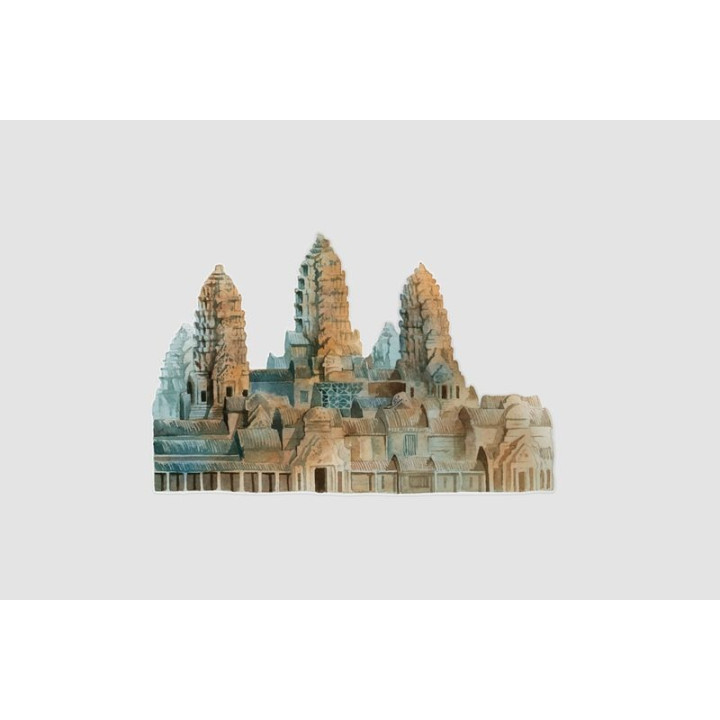 Cambodia Angkor Wat Style 4 Sticker - DecalsHouse