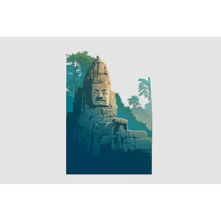 Cambodia Angkor Wat Style 8 Sticker - DecalsHouse