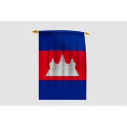 Cambodia Flag Style 12 Sticker - DecalsHouse