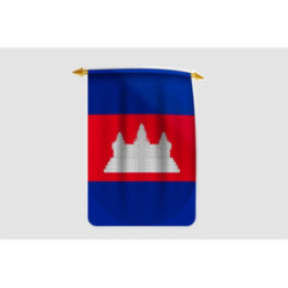 Cambodia Flag Style 13 Sticker - DecalsHouse