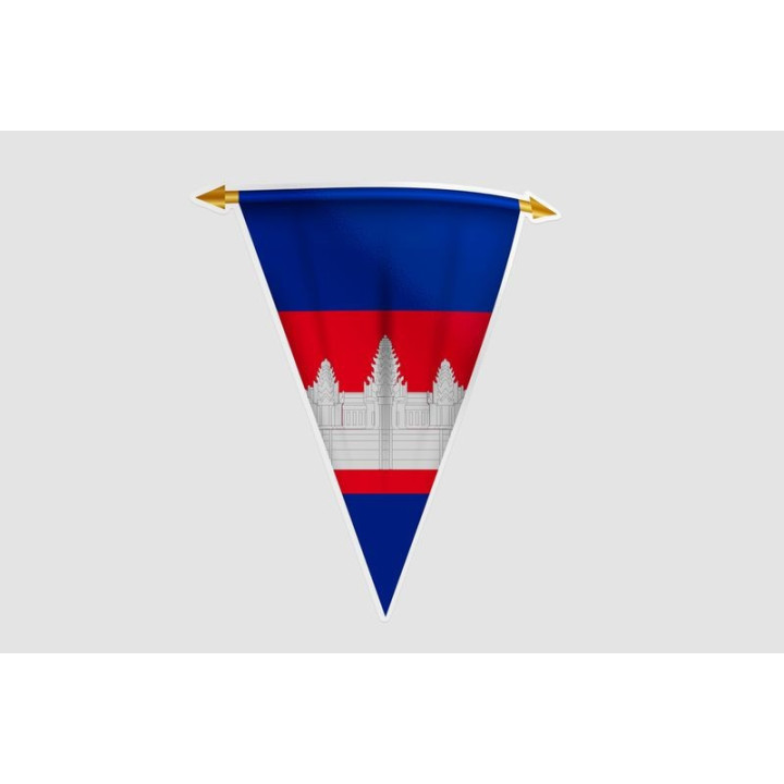 Cambodia Flag Style 14 Sticker - DecalsHouse