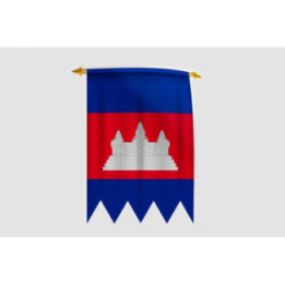 Cambodia Flag Style 16 Sticker - DecalsHouse