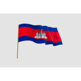 Cambodia Flag Style 2 Sticker - DecalsHouse