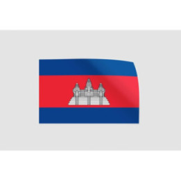 Cambodia Flag Style 3 Sticker - DecalsHouse