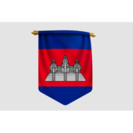Cambodia Flag Style 4 Sticker - DecalsHouse