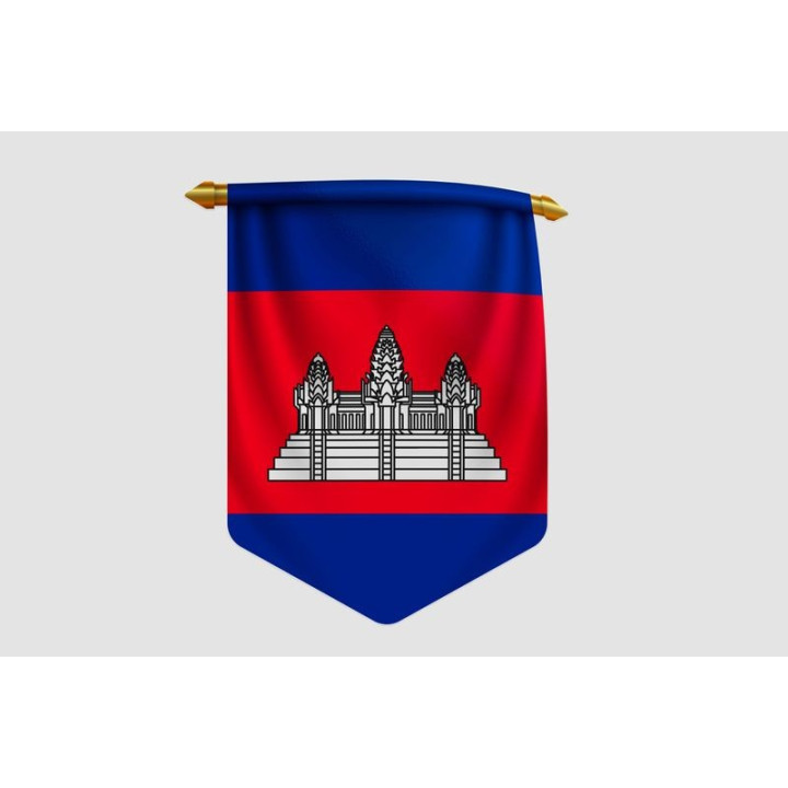 Cambodia Flag Style 4 Sticker - DecalsHouse