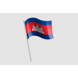 Cambodia Flag Style 5 Sticker - DecalsHouse