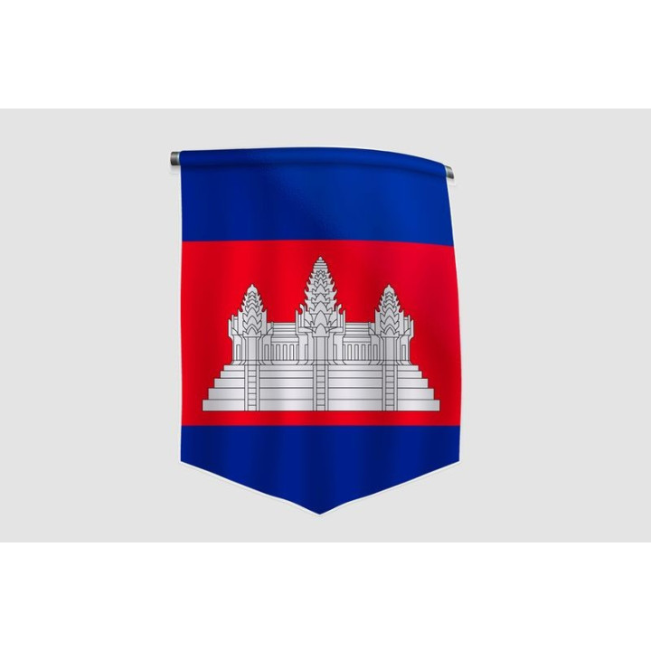 Cambodia Flag Style 7 Sticker - DecalsHouse