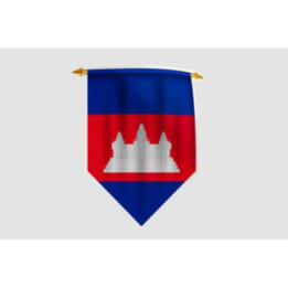 Cambodia Flag Style 9 Sticker - DecalsHouse