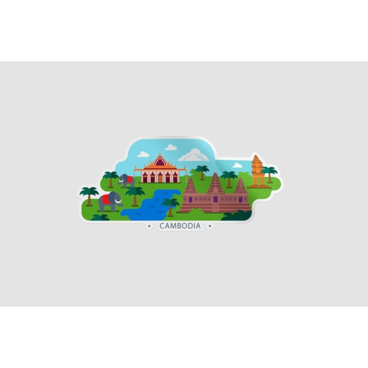 Cambodia Style 2 Sticker - DecalsHouse