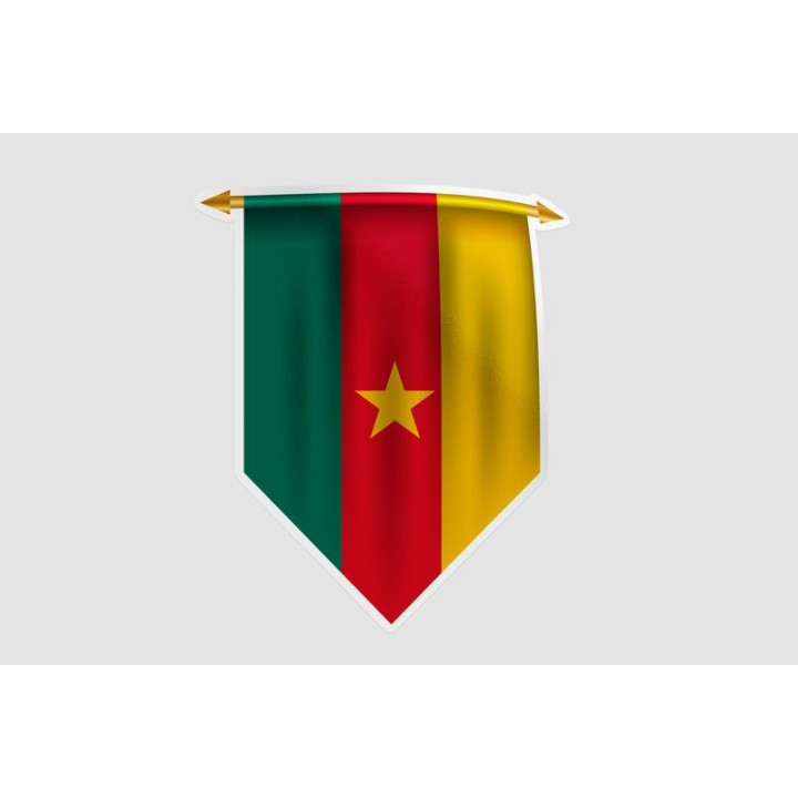 Cameroon Flag Style 17 Sticker - DecalsHouse