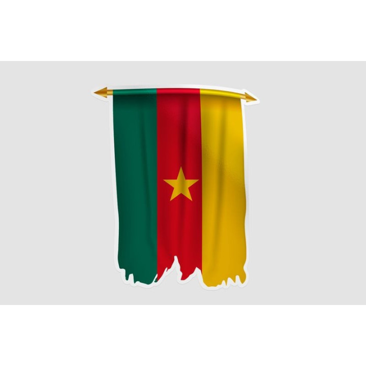 Cameroon Flag Style 23 Sticker - DecalsHouse