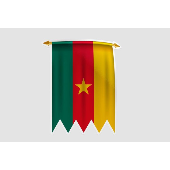 Cameroon Flag Style 24 Sticker - DecalsHouse
