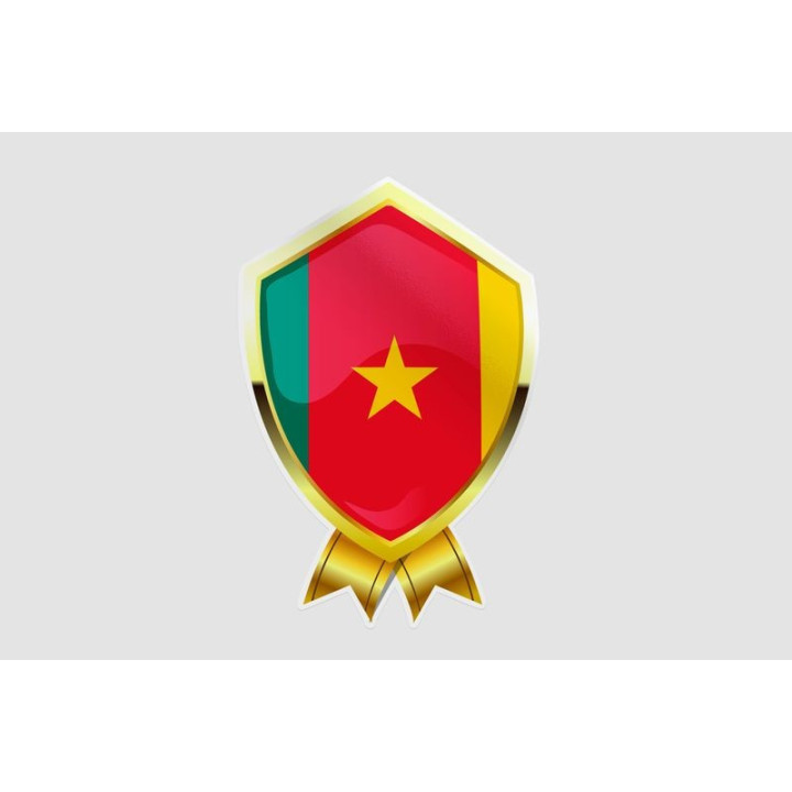Cameroon Flag Style 8 Sticker - DecalsHouse