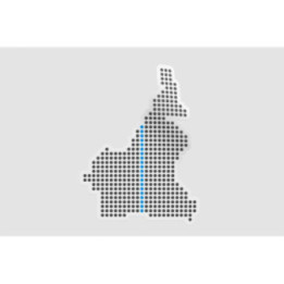 Cameroon Map Style 4 Sticker - DecalsHouse