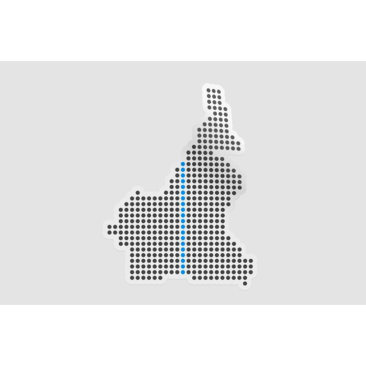 Cameroon Map Style 4 Sticker - DecalsHouse