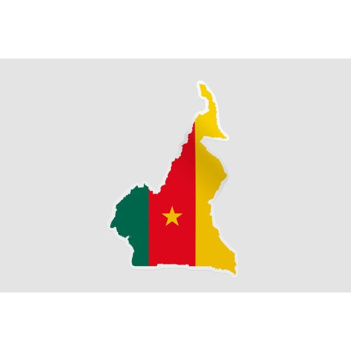 Cameroon Map Style 6 Sticker - DecalsHouse