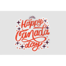 Canada Day Lettering Style 3 Sticker - DecalsHouse