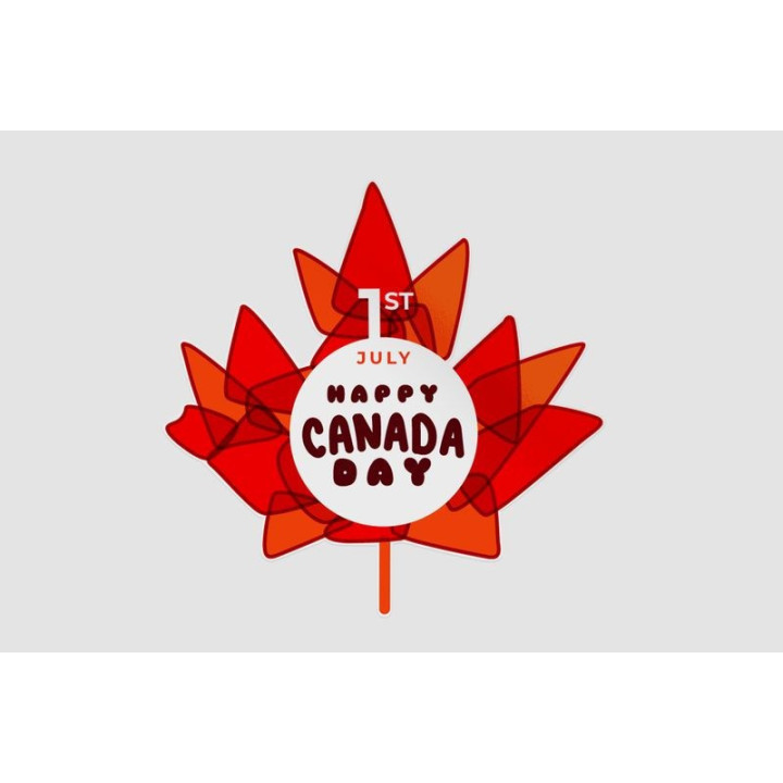 Canada Day Style 14 Sticker - DecalsHouse