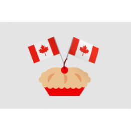 Canada Day Traditional Cherry Pie With Two Flags Sticker - DecalsHouse
