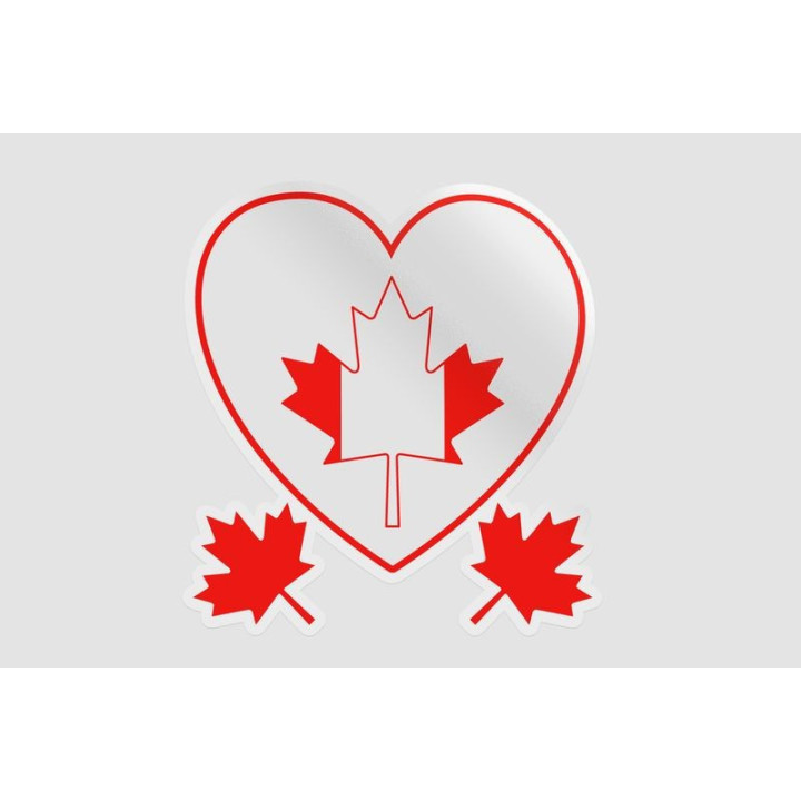Canada Day With Maple Leaf Style 10 Sticker - DecalsHouse