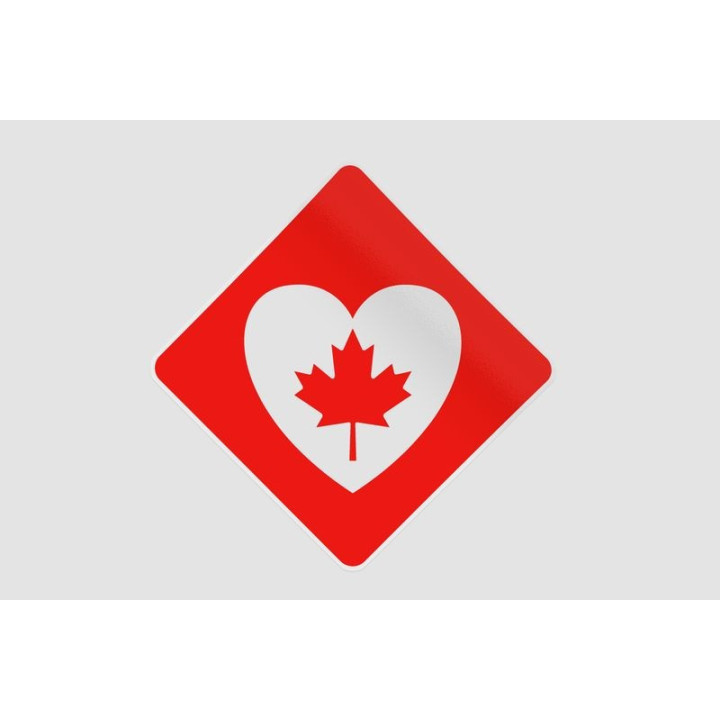 Canada Day With Maple Leaf Style 12 Sticker - DecalsHouse
