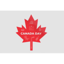 Canada Day With Maple Leaf Style 13 Sticker - DecalsHouse
