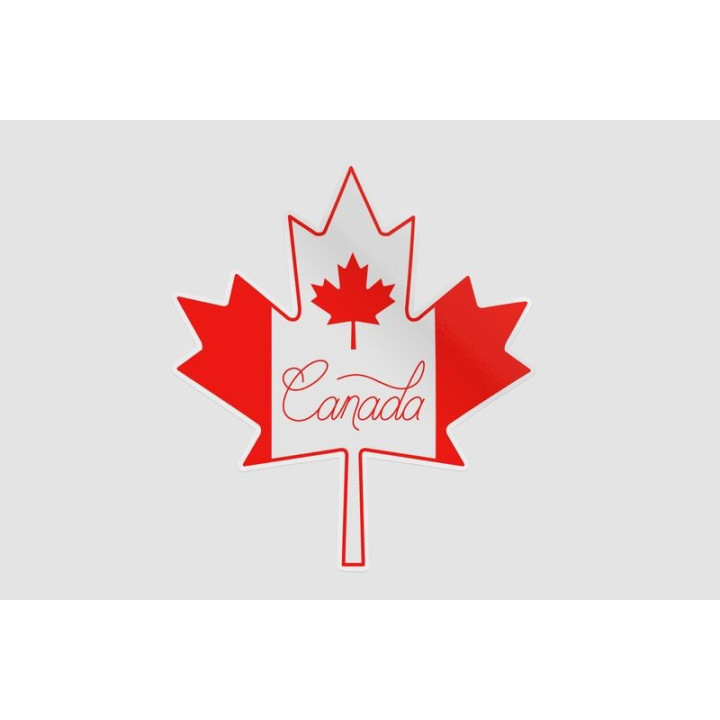 Canada Day With Maple Leaf Style 3 Sticker - DecalsHouse