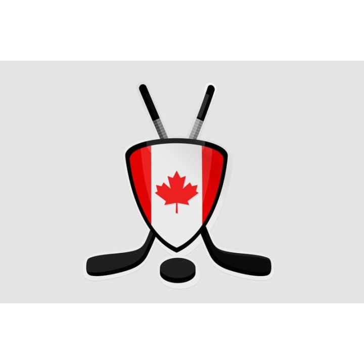 Canada Flag Hockey Sticker - DecalsHouse
