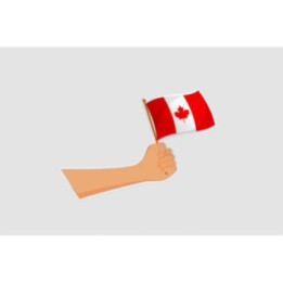 Canada Flag Style 4 Sticker - DecalsHouse