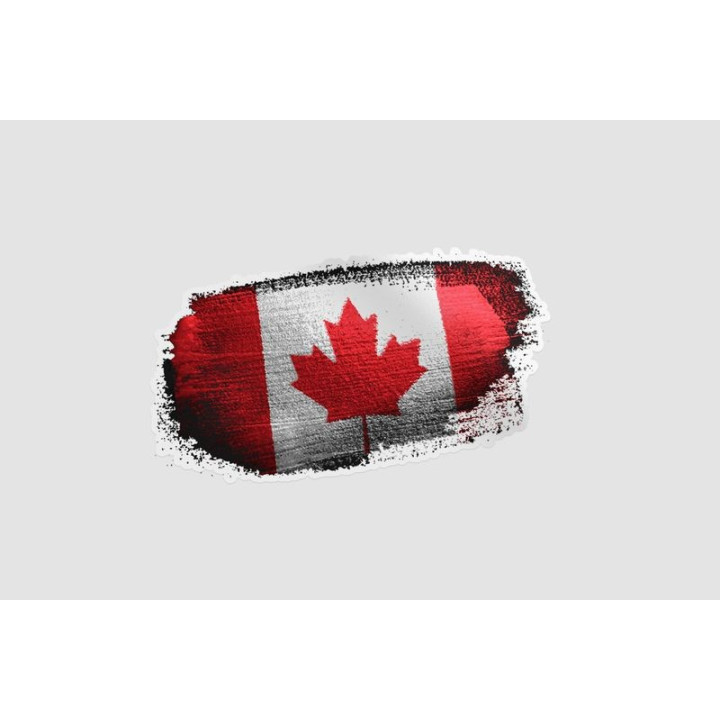 Canada Flag Style 8 Sticker - DecalsHouse
