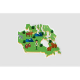 Canada Map Dh Sticker - DecalsHouse