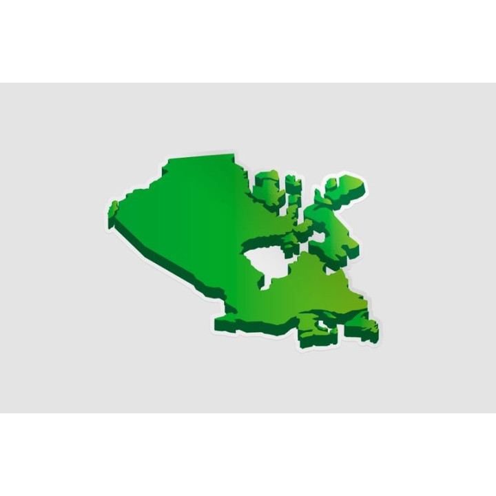 Canada Map Style 5 Sticker - DecalsHouse