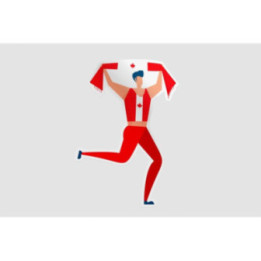 Canada Sport Fan Style 2 Sticker - DecalsHouse