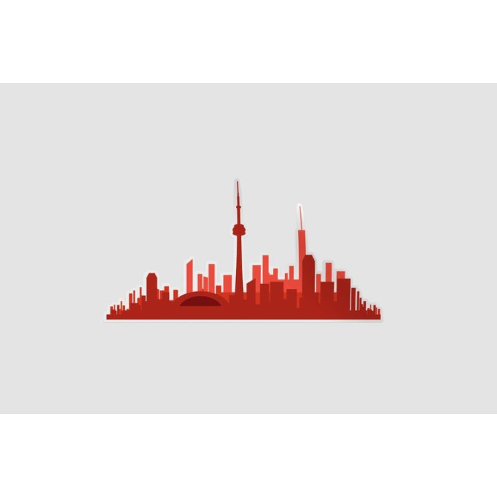 Canada Toronto Skyline Style 4 Sticker - DecalsHouse