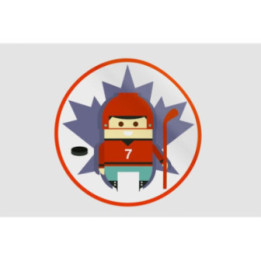 Canadian In Hockey Uniform Sticker - DecalsHouse