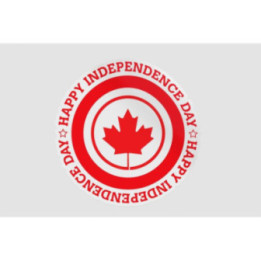 Canadian Independence Day Label Sticker - DecalsHouse